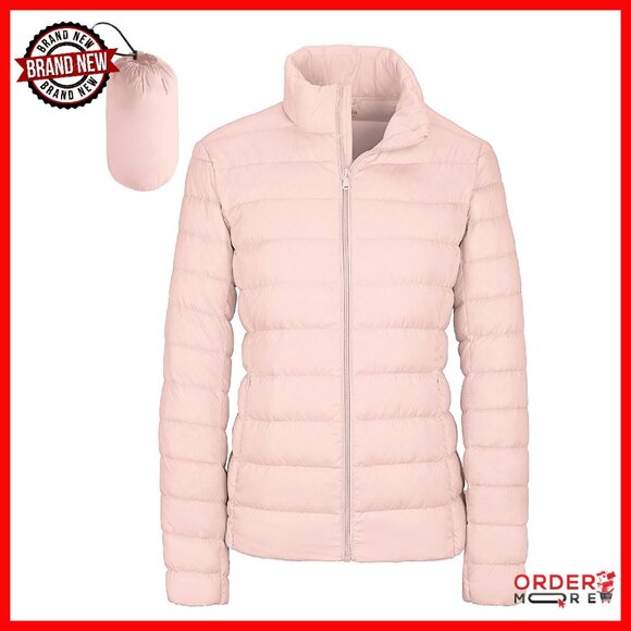 Jackets & Blazers - Women's Packable Ultra Light Down Puffer Jacket with Pouch